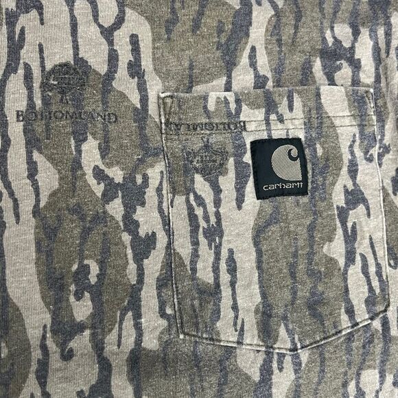 🔥🔥 CARHARTT Hunting Camo Bottomland Loose Fit Long Sleeve Pocket Workwear 2XL - Picture 4 of 10